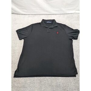 Polo Ralph Lauren Shirt Mens Large Black Red Pony Golf Preppy Dadcore